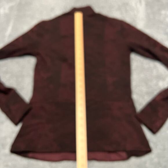 Athleta Jacket Womens Small Shanti Jacquard Full Zip Antique Burgundy Textured - Picture 5 of 8